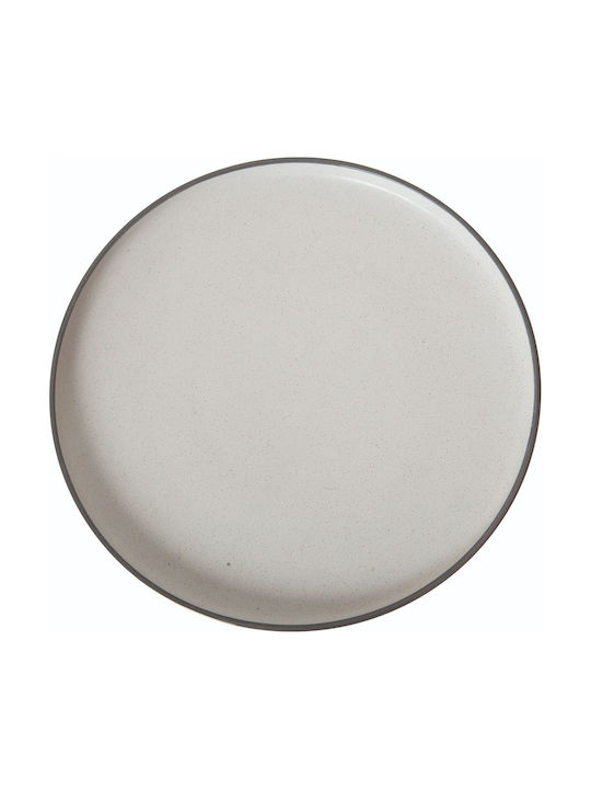 GTSA Plate Desert made of Porcelain Beige with Diameter 21cm