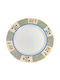 Epiplo-Fos Plate Shallow made of Porcelain Green with Diameter 23cm