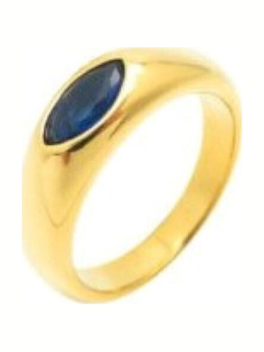 Puppis Damen Ring aus Stahl Vergoldet