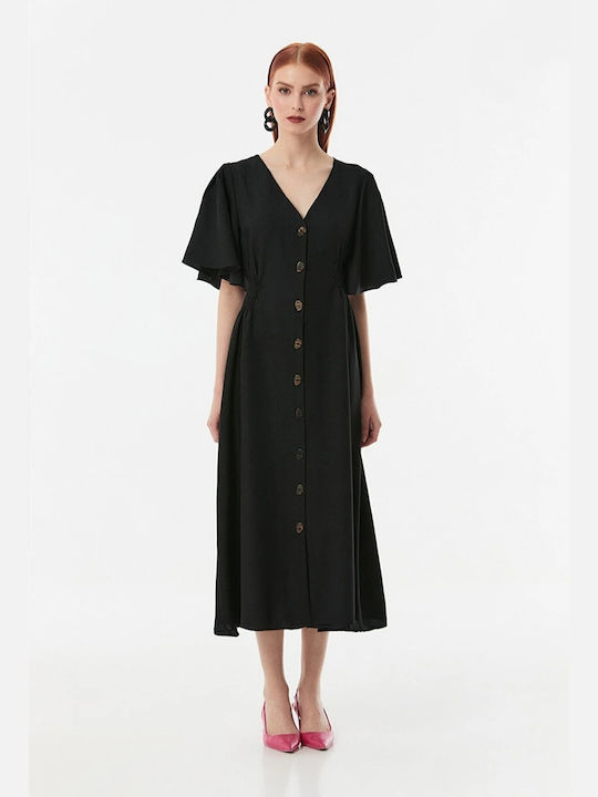 Concept Καλοκαιρινό Mini Φόρεμα Μαύρο