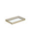 Inart Inart Dekorativer Metallischer Rechteckiger Tisch mit Spiegel 40x24x4cm