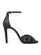 Stoff Sandalen Schwarz