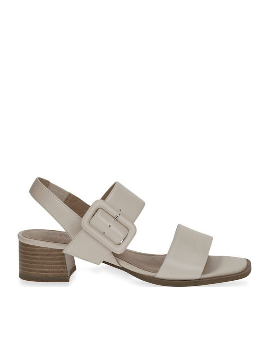 Leather Sandals Beige