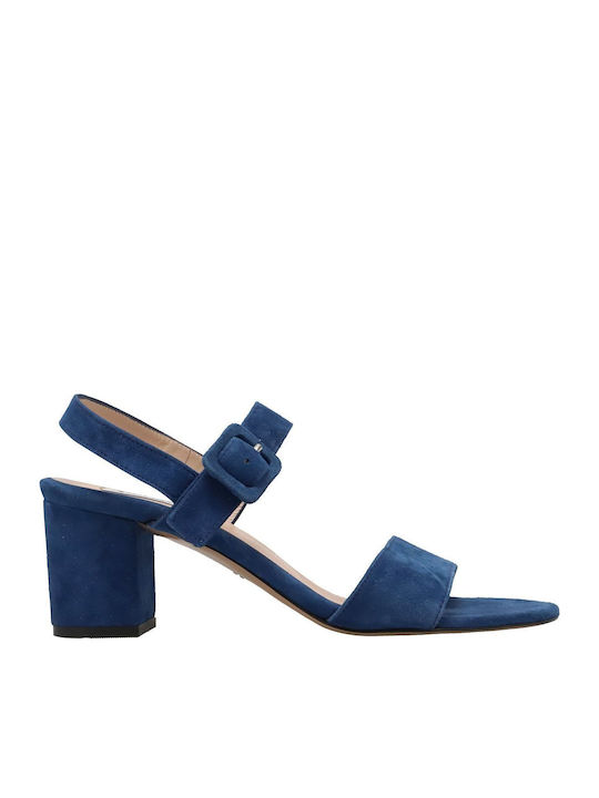 Kalogirou Leather Women's Sandals Blue