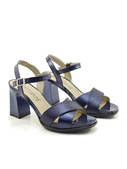 Pitillos 5182 Leather Sandals Anatomic Blue