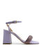 Leder Sandalen Lila