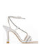Sandalen mit Strass Weiß
