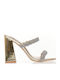 Sandalen mit Strass Gold