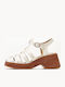 Leder Sandalen Weiß