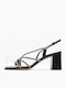 Din piele Sandale Negre