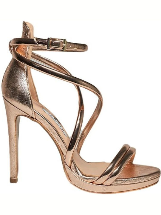 Red Dot Damen Sandalen Rosa Gold