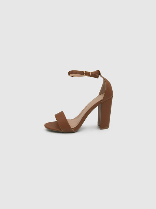 Joya Women's Sandals with Ankle Strap Tabac Brown