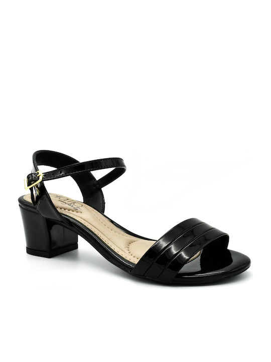 Beira Rio Patent Leather Women's Sandals Black 8246.381.18688