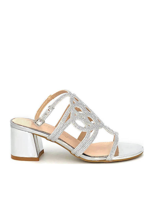 Azarey Leather Sandals Silver