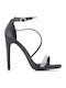 Sandalen mit Strass Schwarz
