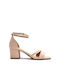 Plato Women's Sandals with Ankle Strap Beige H2240