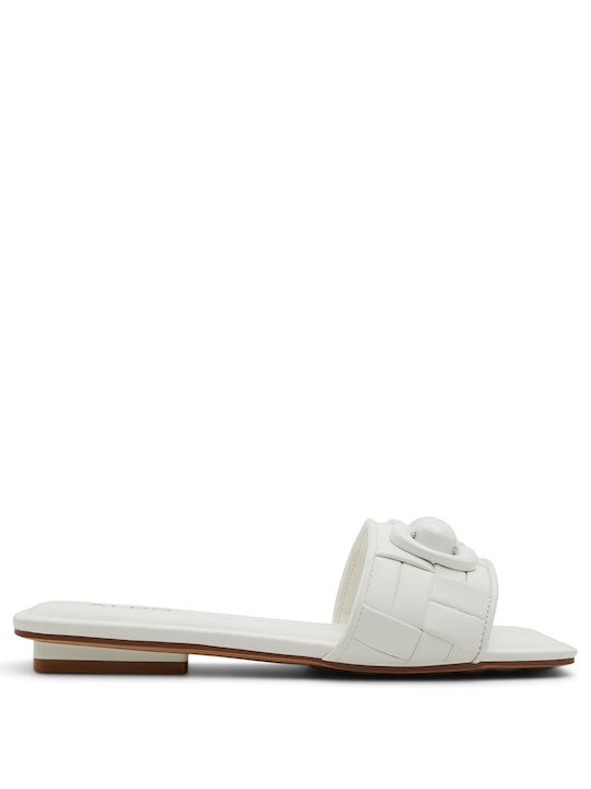 Aldo Damen Flache Sandalen in Weiß Farbe