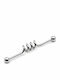 Nire Ohrring Piercing Stift Spiral aus Stahl Silber