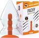 Kiotos Dinoo Primal Pachy Real Skin Touch Πρωκτική Σφήνα Πορτοκαλί