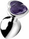 XR Gemstones Amethyst Heart Πρωκτική Σφήνα Medium Μωβ