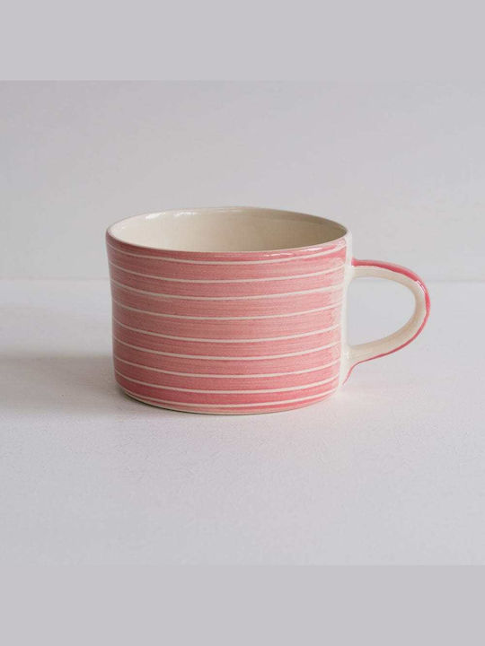 Ceramic Brown Cup Set Pink