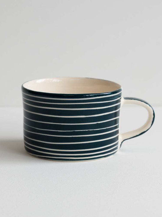 Ceramic Brown Cup Set Blue