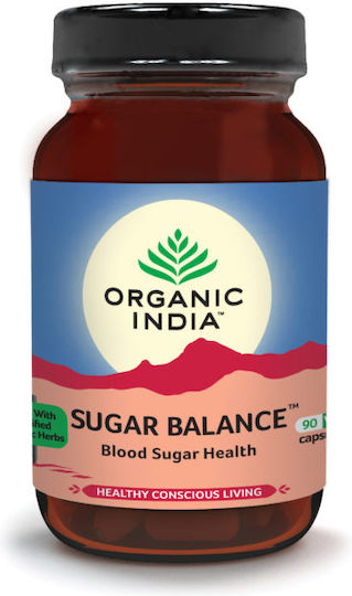 Organic India Sugar Balance Ειδικό Συμπλήρωμα Διατροφής 90 φυτικές κάψουλες