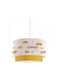 Klikareto Kids Fabric Single Ceiling Light E27 Yellow 30x70cm