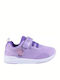 Peppa Pig Kids Sneakers with Hoop & Loop Closure Purple