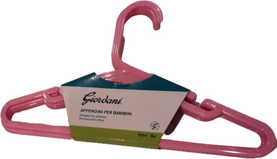 Giordani Παιδική Κρεμάστρα Ρούχων σε Ροζ Χρώμα BD45161P 6τμχ