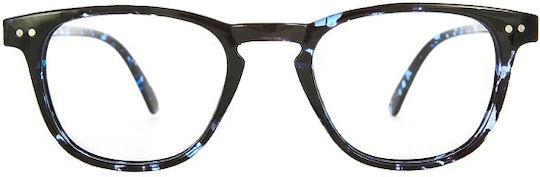 Nordic Vision Skovde Reading Glasses +3.00 in Blue Color