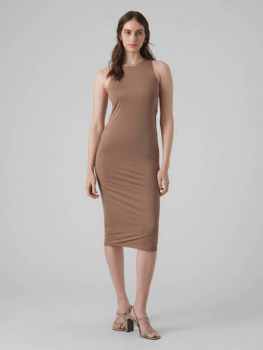 Vero Moda Summer Mini Dress Brown