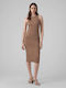 Vero Moda Summer Mini Dress Brown