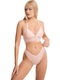 Koza Dantelat Set de Lenjerie Bralette cu Brazilia Roz