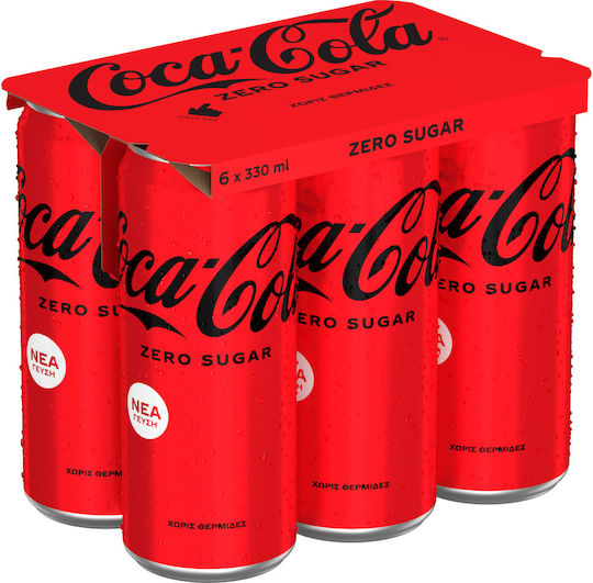 Coca-Cola Zero Газирана Напитка Без Захар в Кутия 6x330ml