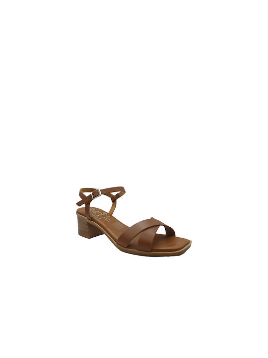 Oh My Sandals Women's Sandals Brown with Medium Heel 5173