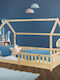 Kids Bed Single Beige for Mattress 90x200cm