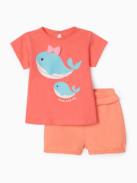 Kids' Set with Shorts Summer 2pcs Orange