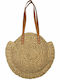 Summertiempo Straw Beach Bag with Wallet Brown