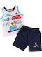 Kinder-Set mit Shorts Sommer 2Stück Weiß
