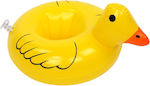 Inflatable Yellow Duck Shaped Φουσκωτή Θήκη Ποτού Κίτρινη 23εκ.