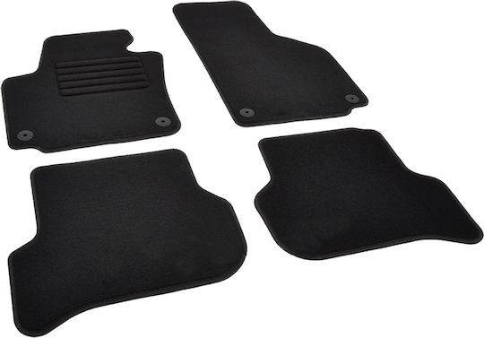 Rigum Set of Front and Rear Mats 4pcs for Mercedes-Benz V Seat Altea / Toledo Volkswagen Golf Black