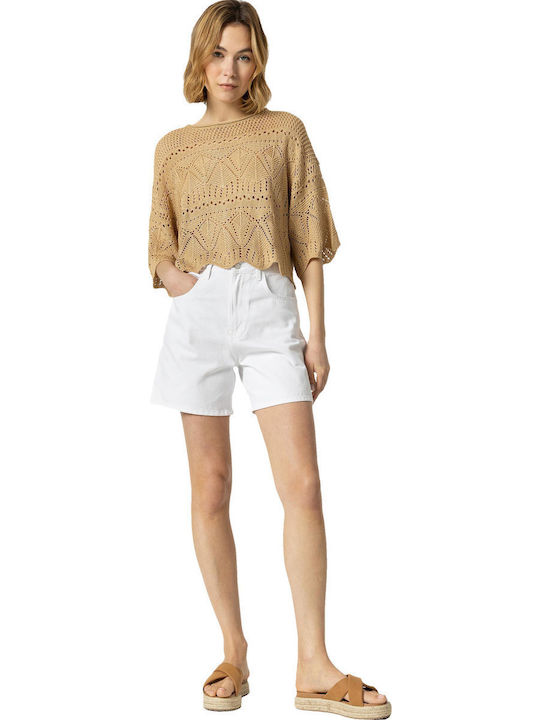Women's Jean High-waisted Shorts White