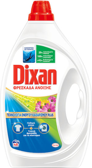 Dixan Φρεσκάδα Υγρό Απορρυπαντικό Ρούχων 2.16lt (48 Μεζούρες)