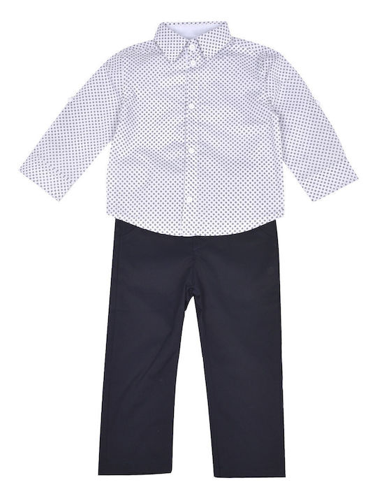 Set pentru copii cu pantaloni Iarnă 2buc Alb
