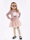 Εβίτα Παιδικό Φόρεμα Τούλινο Μακρυμάνικο Ροζ