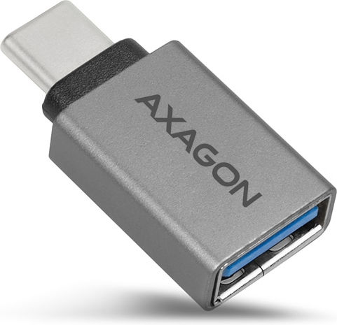 Axagon Μετατροπέας USB-C male σε USB-A female Γκρι 1τμχ RUCM-AFA