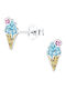 Bellita Hypoallergenic Kids Earrings Studs with Stones from Silver