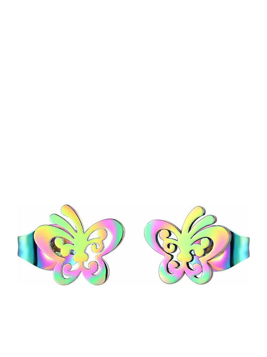 Amalfi Accessories Hypoallergen Kinder Ohrringe Nieten Schmetterlinge aus Stahl