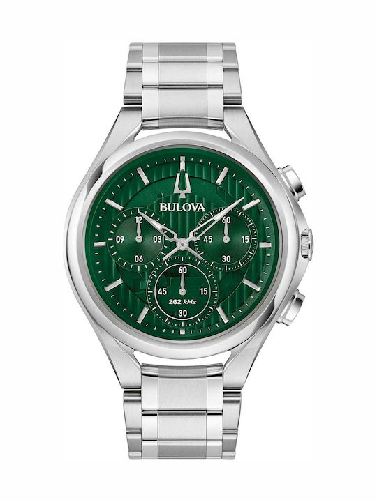 Bulova Curv Мъжки Часовник На Батарея С Метална Гривна
